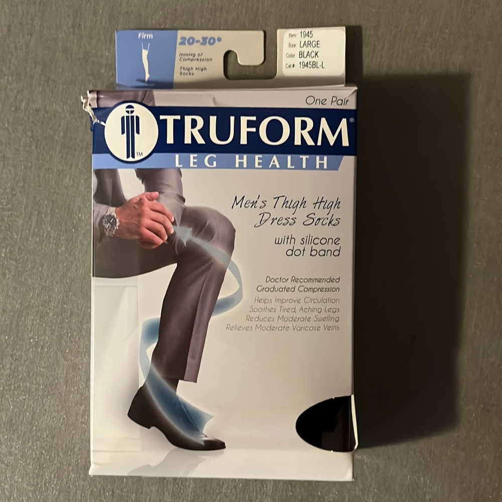 Thigh High Compression Stockings for Men 20-30 mm Hg of Compression